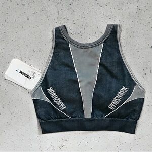 GymShark NWT Never Worn Seamless high neck grey sports bra size s